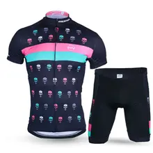 Подлинный meikroo череп шаблон короткий рукав Велоспорт Джерси Наборы велосипед гонки evo наборы одежды для велоспорта по низкой цене