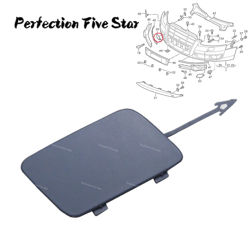 

4F0807441F For Audi A6 C6 A6 Quattro S6 2009 2010 2011 Front Bumper Grill Tow Eye Hook Cap Cover Primed 4F0 807 441F