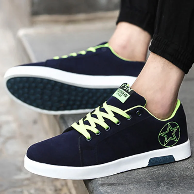 

Vulcanize Shoes men shallow size 39-44 fashion brand sneakers for boys 2018 new arrival cotton fabric autumn sapatos