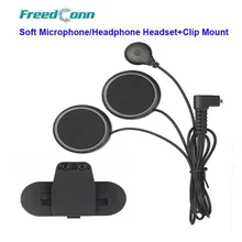 Freedconn T-COMVB TCOM-SC FDC-01VB мягкая проволока мотоцикл bluetooth-шлем домофон Мягкая Микрофон/наушники гарнитура + клип крепление