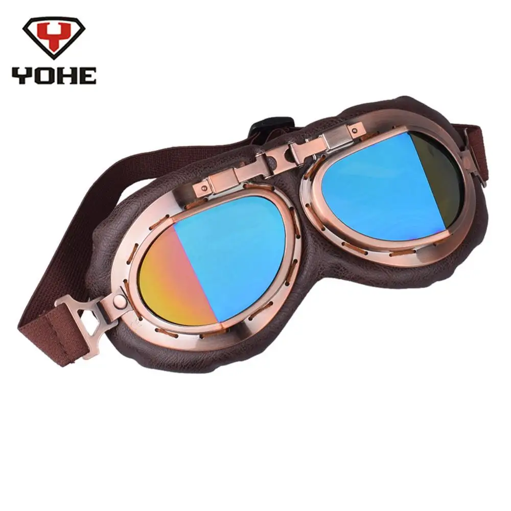 Classic Motorcycle Goggles Vintage Jet Scooter Glasses For Chopper Biker Cruiser Helmet | Автомобили и мотоциклы