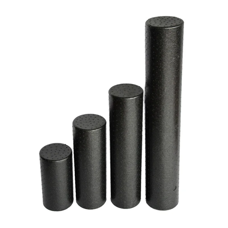 1 Pcs Black Yoga Blocks Gym Foam Roller Yoga Column Muscle Roller Stick Balance Training Shaft Massage Roller Fitness Equipments