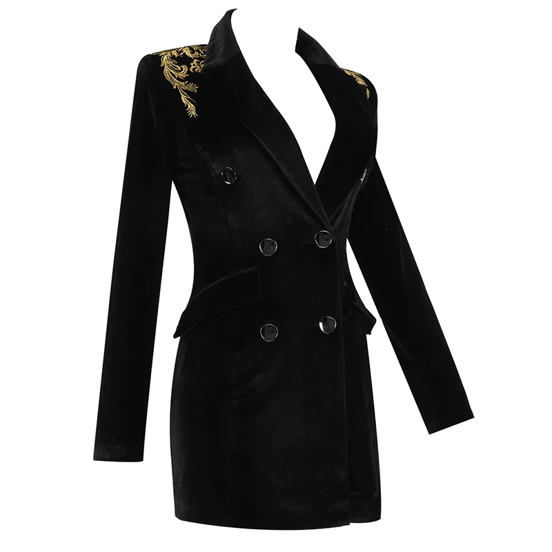 New Arrival Women Fashion Blazers Sexy Double Breasted Coat Outwear Full Sleeve Winter Women Blazers