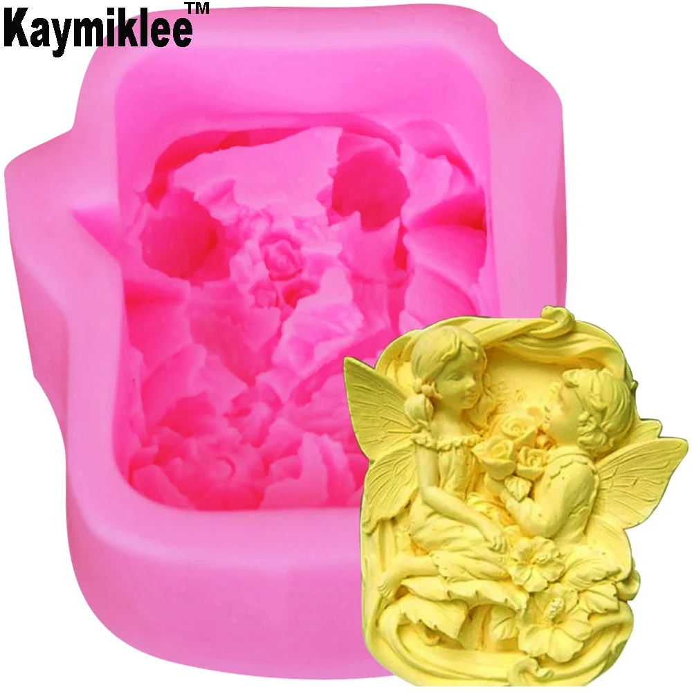 S045 Love Angel Girl Silicone Soap Mold Fondant Mould Cake Decorating