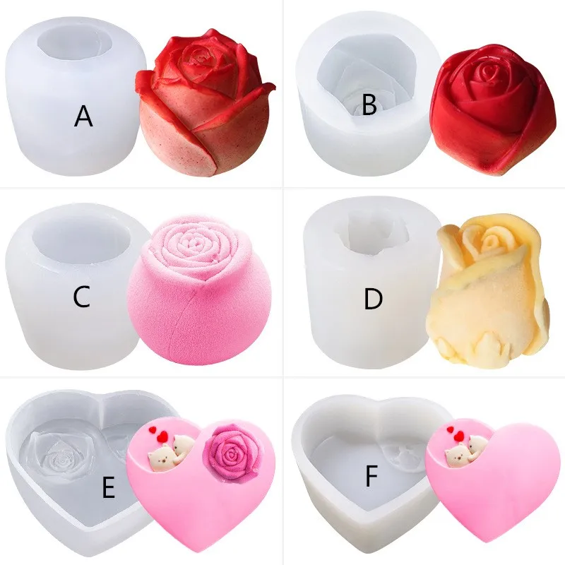 Big 3D flower Soap Mold Silicone Cake Candle Mould DIY Craft Peony Soap