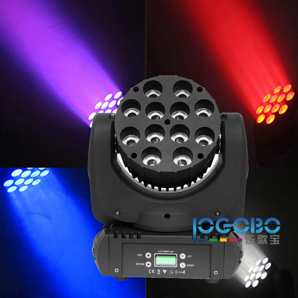 Feixe de Luz Movendo a Cabeça 12×10 w Rgbw 4in1 Levou Movendo Cabeça Cabeza Movil Feixe Levou Mini dj Luzes Inteligentes Iluminação