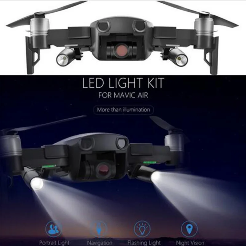 Produktbild von Nachtfluglicht LED Kit Für DJI Drohnen – Signallampe Für Mavic Air 2, Pro, Mini