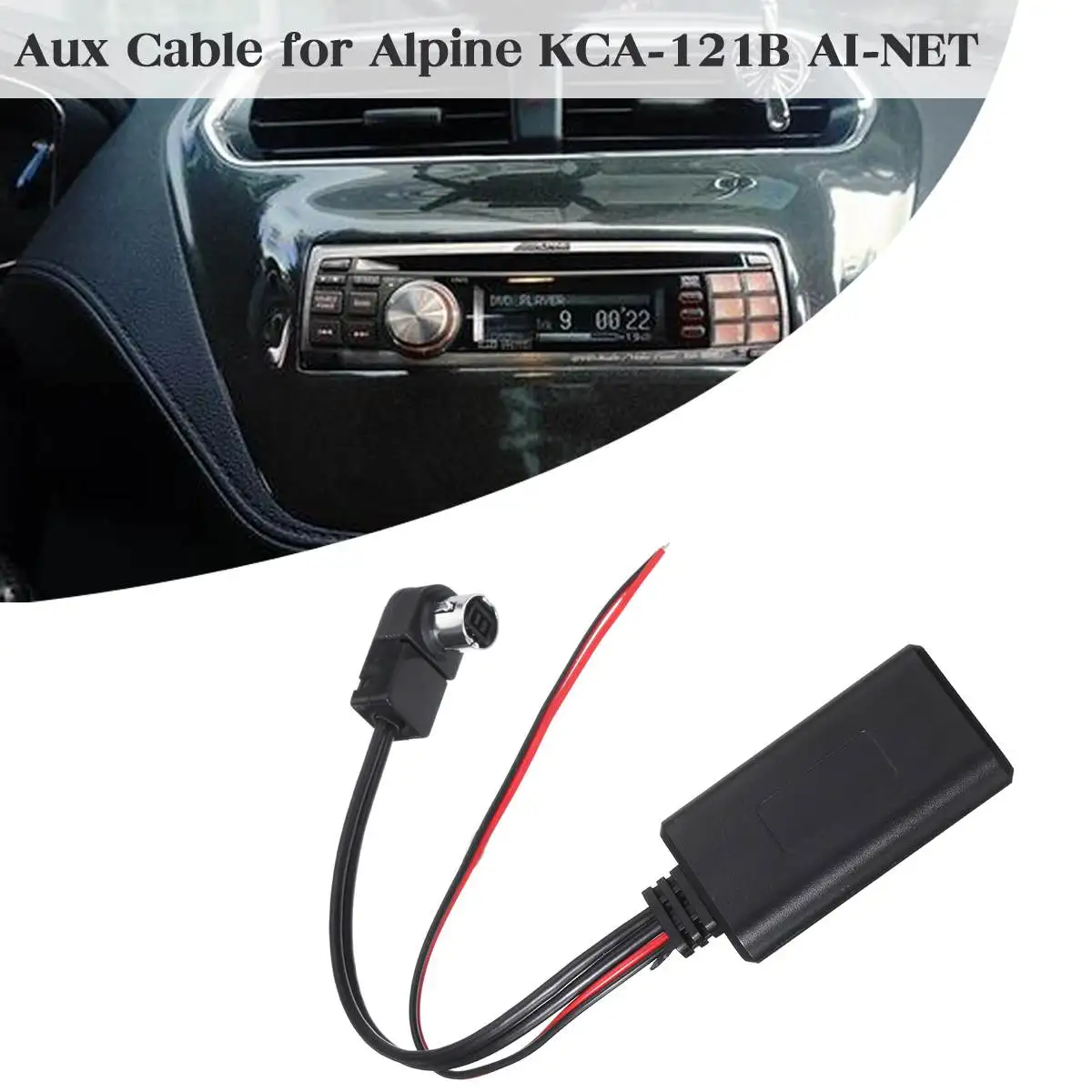 

bluetooth Aux Adapter Cable Cord For Alpine KCA-121B CDA-9857 CDA-9886 CDA-117 Car Electronics Accessories