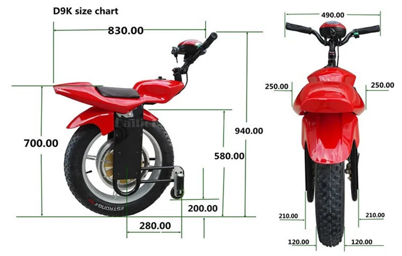 Daibot Electric Monocycle One Wheel Electric Scooter With Bluetooth 18 Inch Powerful 1000W Off Road Electric Scooter For Adults  (12)