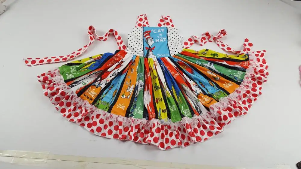 

Children's boutique cotton sleeveless dress snow printed children's costumes