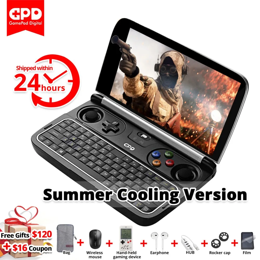 New GPD Win 2 WIN2 Intel Core m3-7Y30 Quad core 6″ GamePad Tablet Windows 10 8GB RAM 128GB ROM Pocket Mini PC Computer Laptop