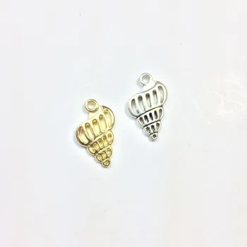 

Eruifa 20pcs 12*17mm Pretty Shell Heart Charms Zinc Alloy necklace,earring bracelet jewelry DIY handmade 2 colors