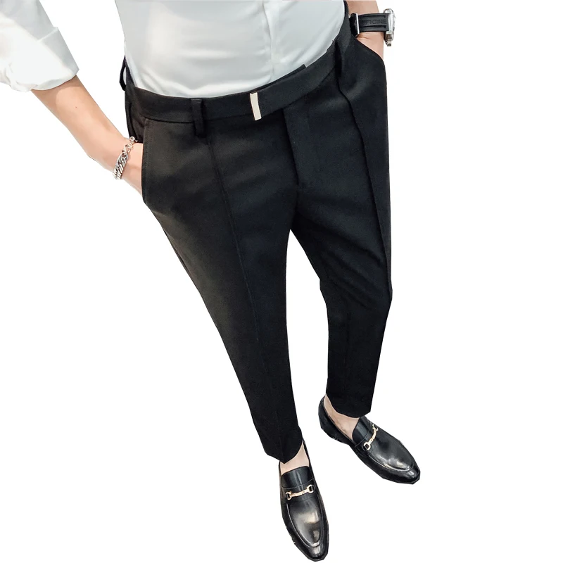 Мужской костюм брюки весна и осень Новые повседневные брюки свободные повседневные штаны для стройных девять брюк деловой джентльмен Мужская одежда