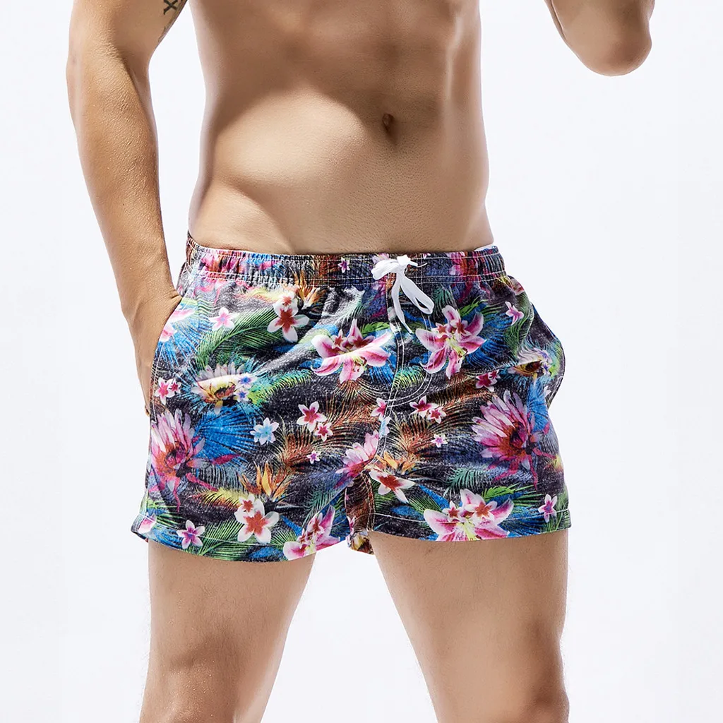 sexy men swim boxers Men's Shorts Swim Trunks Quick Dry Beach Surfing Running Swimming Watershort mens bathing trunks#XTN