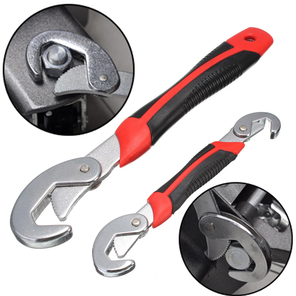 Free Shipping New 2Pcs Multi Function Universal Quick Snap N Grip Adjustable Wrench Spanner PTSP