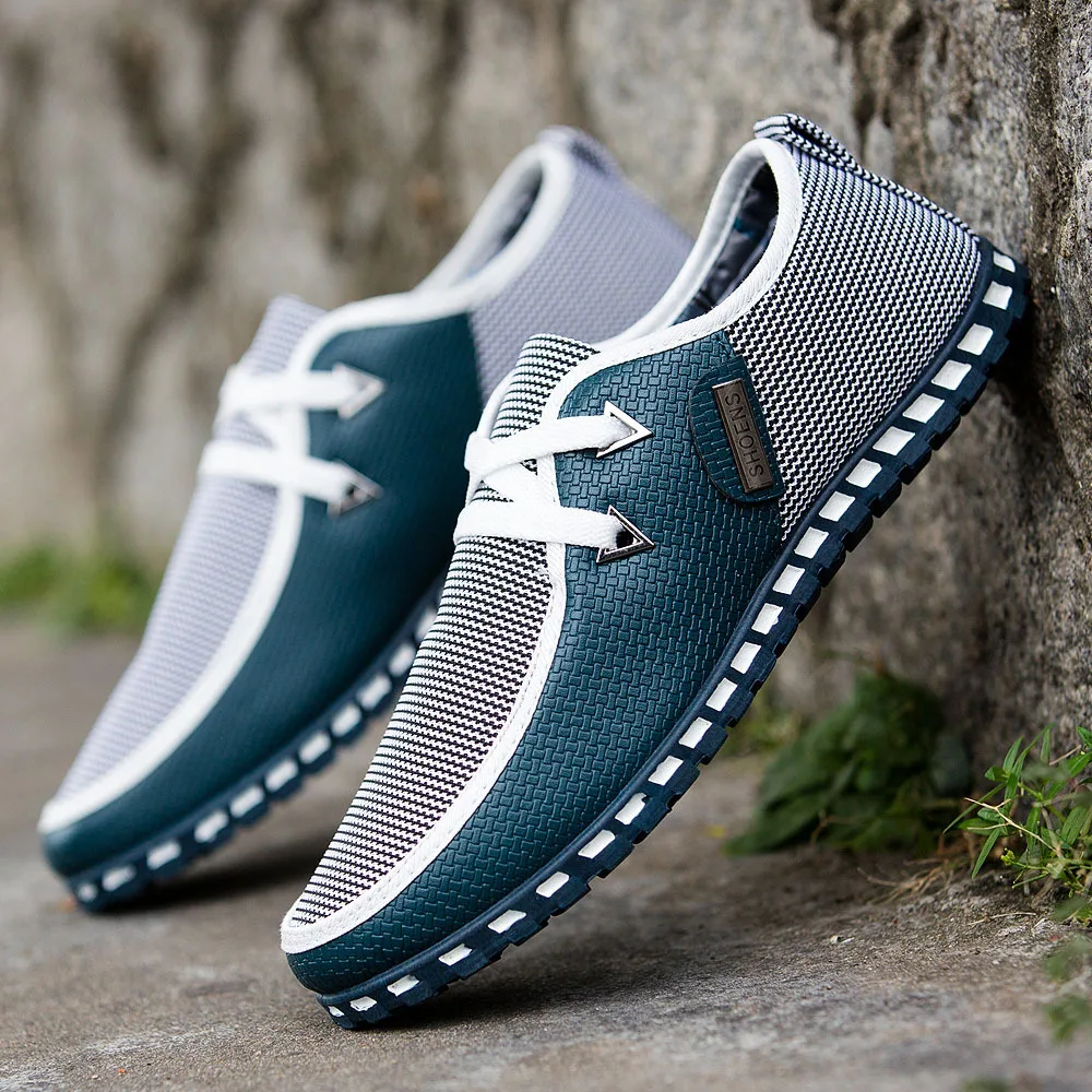 Dropshipping New Men Shoes England Trend Casual Shoes Leather Shoes Breathable canvas shoes Male Footear Loafers Men's Flats