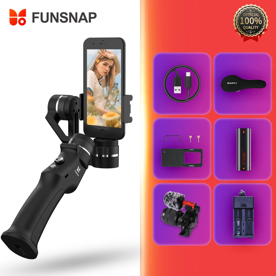 Захват funsnap 2 Gimbal Bag Accessoris сотовый стабилизатор для хранения Карманный Штатив для смартфона ручные стабилизаторы аксессуары для стабилизатора