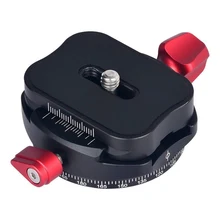 MENGS 360 градусов Алюминиевый CNC панорамный панорамирование база штатив головка зажим+ 1/4 ''быстросъемная пластина для DSLR камеры и штатива