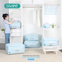 Sivin ארגון בית רך באיכות גבוהה אחסון מכולות מקרה ארגונית ארון בגדים חפצים תיק עם רוכסן רחיץ