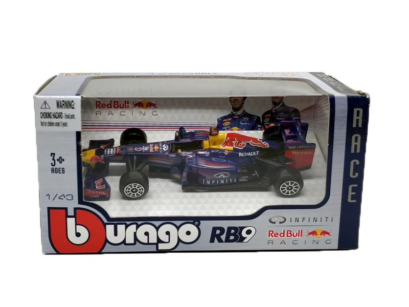 Bburago F1 модель автомобиля 1:43 гоночная команда RB9 AMG W05 литой миниатюрный гоночный - Цвет: RB9 No1 Vettel