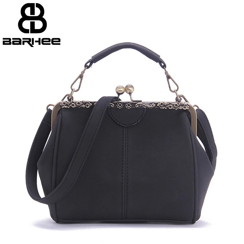 

Новая Винтажная Женская сумочка BARHEE из искусственной замши, модная Корейская женская сумка из нубука с застежкой, маленькая сумка-тоут через плечо из искусственной кожи