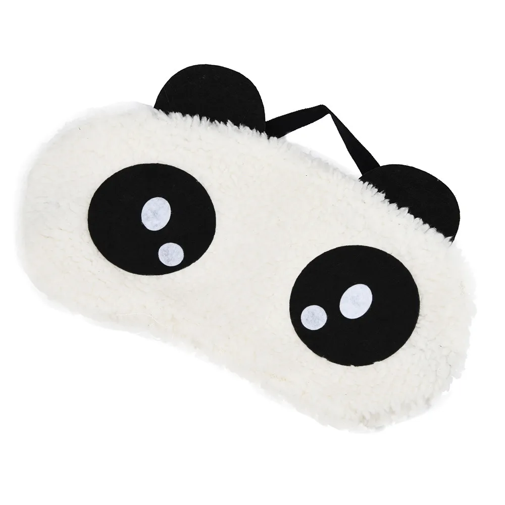 

ISHOWTIENDA New Cute Face White Panda Eye mask Eyeshade Shading Sleep Cotton Goggles Eye mask sleep mask Eye Cover Care