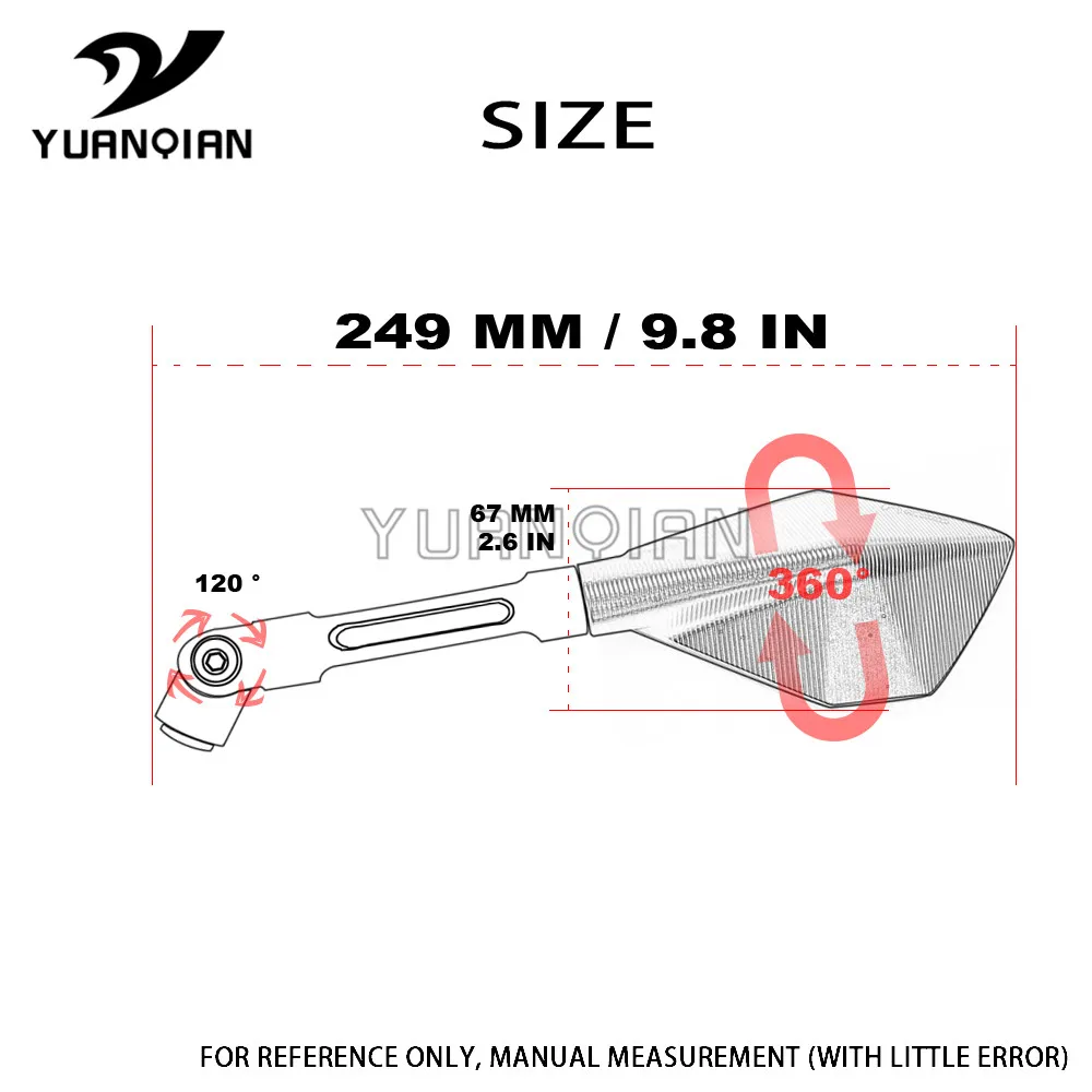Универсальное мотоциклетное зеркало заднего вида для Z750 Yamaha Nmax r6 r3 xj6 ybr 125 155 MT 03 07