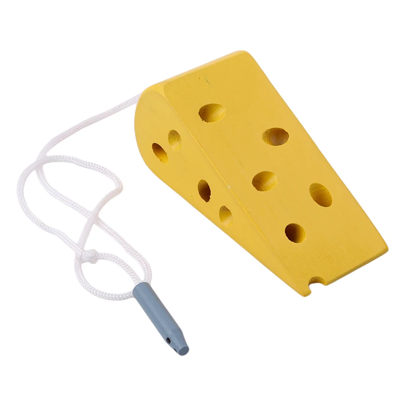 Montessori Teaching Aids Math Toy Wooden Education Baby Kindergarten Mouse Thread Cheese Plaything Early Learning Education Toys