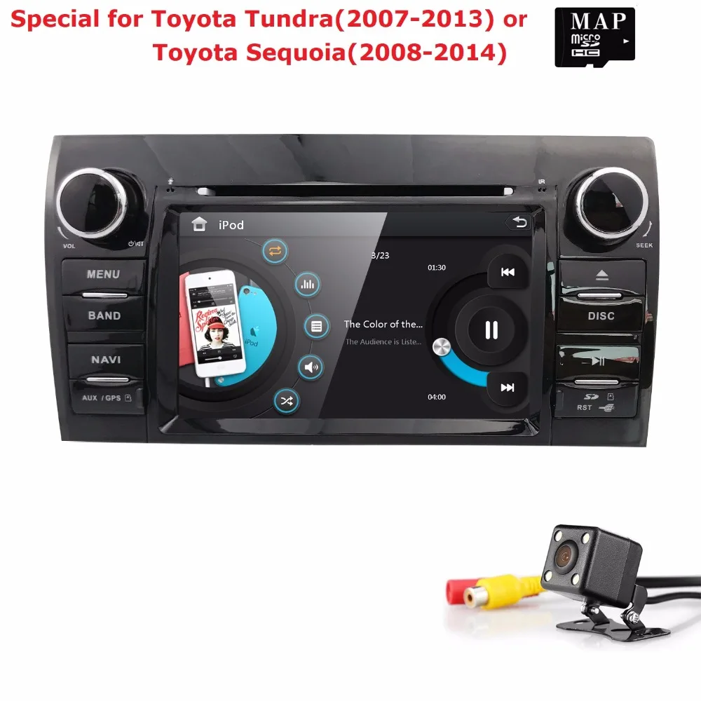 Clearance forToyota Tundra2007-13 In Dash GPS Navigation DVD Car Stereo Bluetooth MP3 Radio RDS AM/FM 3G SWC IPOD CANBUS SD USB BT CAM MAP 2
