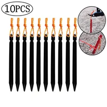 10 шт. 18 см Профессиональная Алюминиевая палатка колышки с тросовая стойка Туристическое оборудование для кемпинга Туристическое оборудование для путешествий на открытом воздухе оборудование для палаток с сумкой