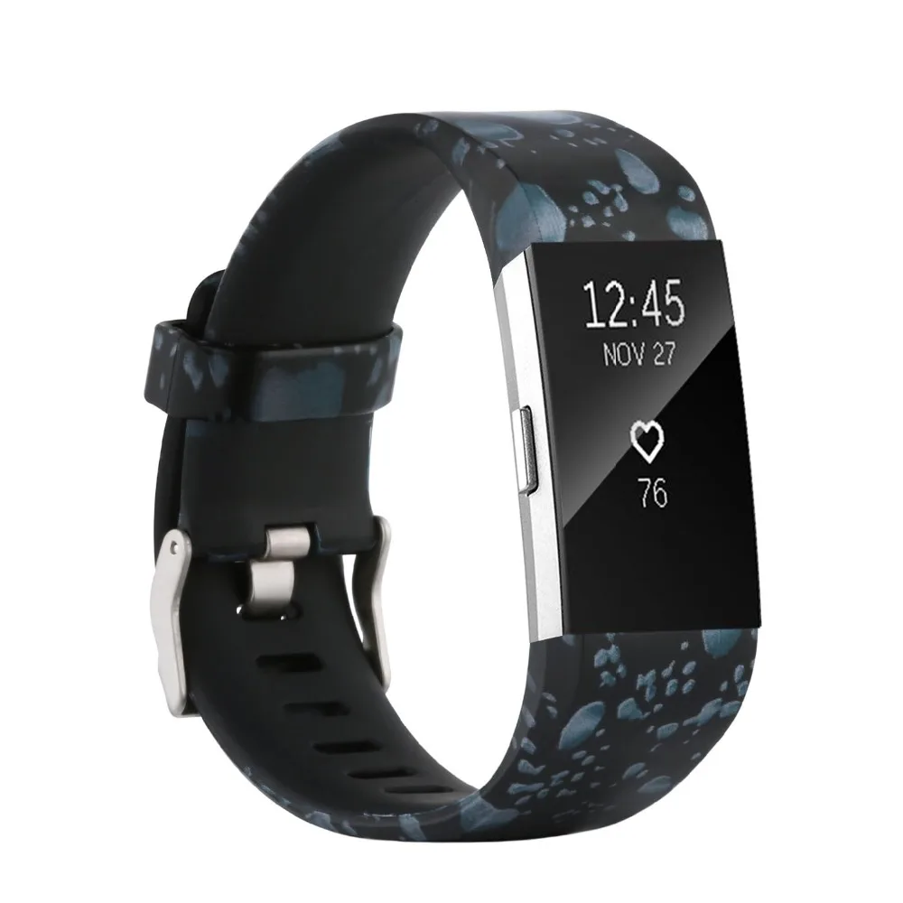 Маленькие/большие силиконовые спортивные полосы для Fitbit Charge 2 сменный ремешок
