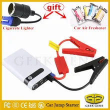 Nueva Llegada Coche de Arranque Salto 12000 mAh Banco de Potencia Paquete de 400A portátil 12 V Batería de Refuerzo Dispositivo de Cargador de Coche Para El Coche de Partida LED