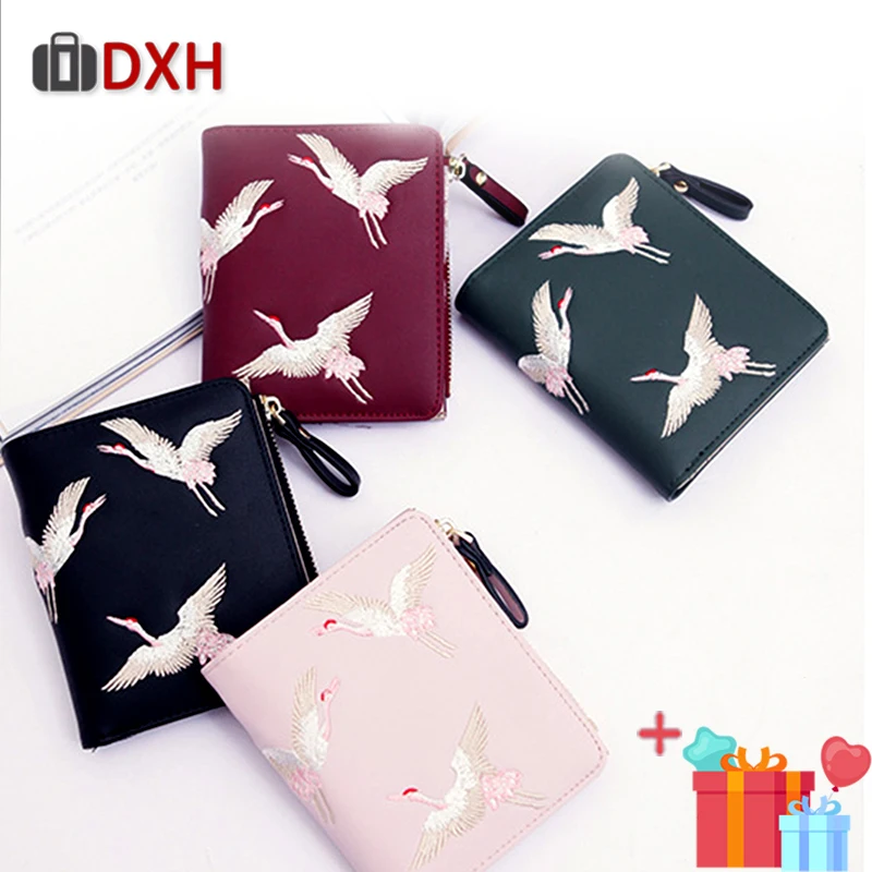 

2019 New Fashion Mini Ladies Women Wallets Short Wallet Personality Embroidered Coins Synthetic Leather/pu Purses For Woman DXH