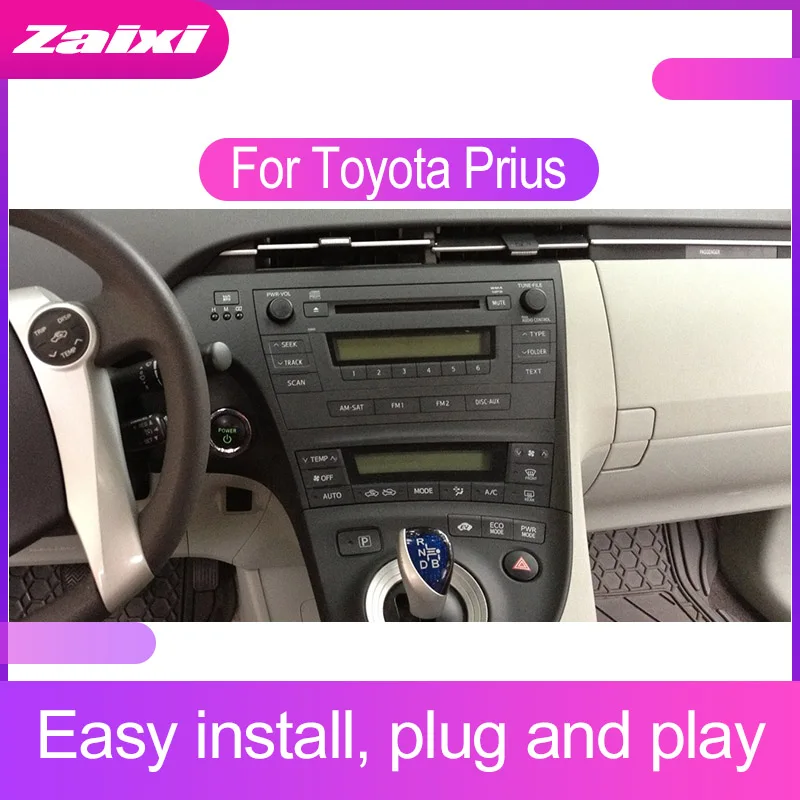 Perfect ZaiXi Android Car Multimedia player 2 Din WIFI GPS Navigation Autoradio For Toyota Prius 2009~2015 GPS Radio FM Maps BT 5