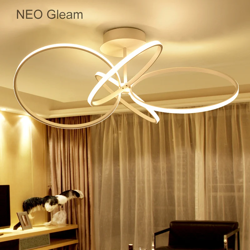 NEO Gleam Circel Светодиодная потолочная люстра для гостиной кабинета спальни алюминий