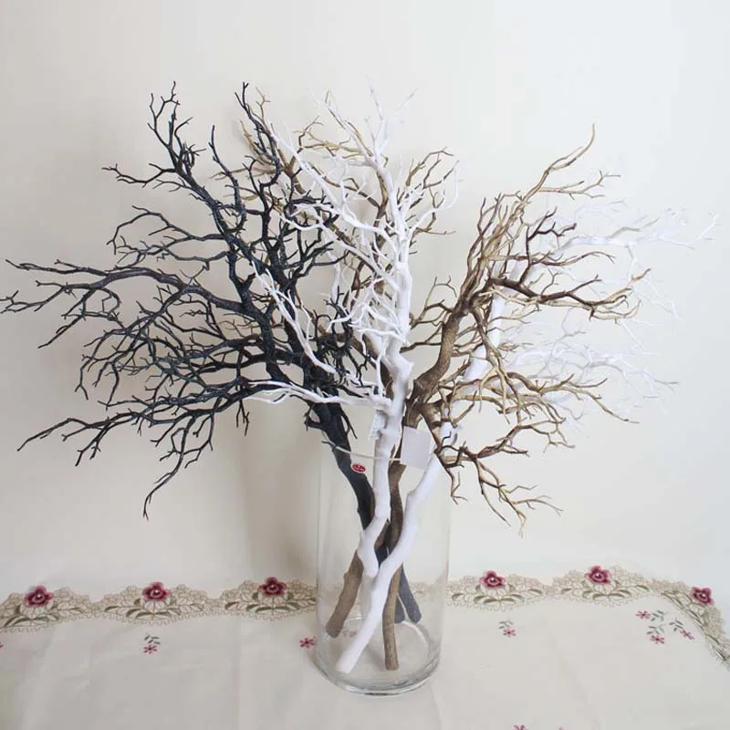 3 шт. 94 см длинные Искусственные черные белые ветви деревьев пластиковые сушеные ветви деревьев искусственные цветы для украшения дома и свадьбы