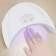 Manooby Светодиодная лампа Сушилка для ногтей гели красный/зеленый/синий 12 светодиодов ультрафиолетового света отверждения ногтей машина с накатанной головкой 30/60/90s сушилка с таймером