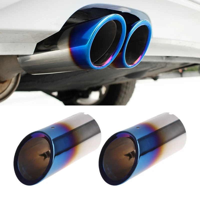 

2019 New 2xStainless steel Exhaust Muffler Pipe For VW For Volkswagen For Jetta MK6 Golf 6 Golf 7