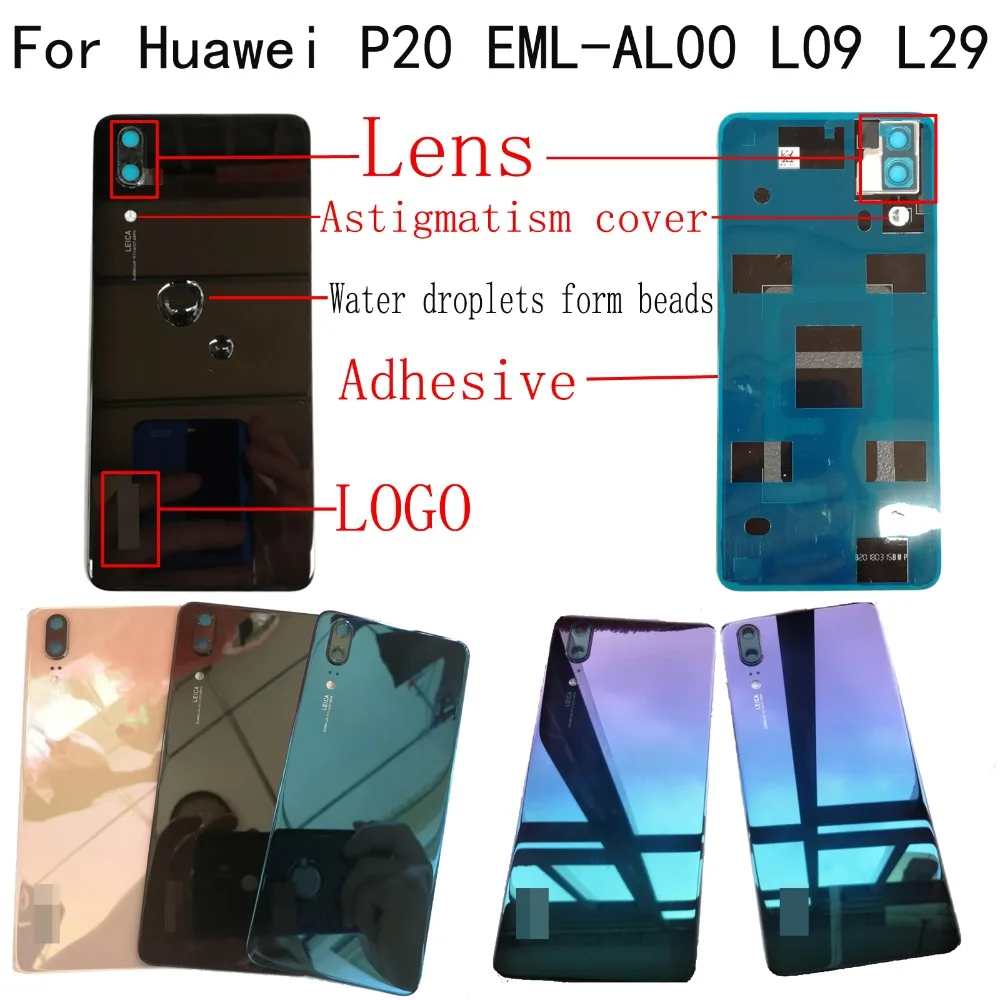Shyueda 100% Оригинальная Новинка для Huawei P20 EML AL00 TL00 EM L09 стеклянная задняя крышка