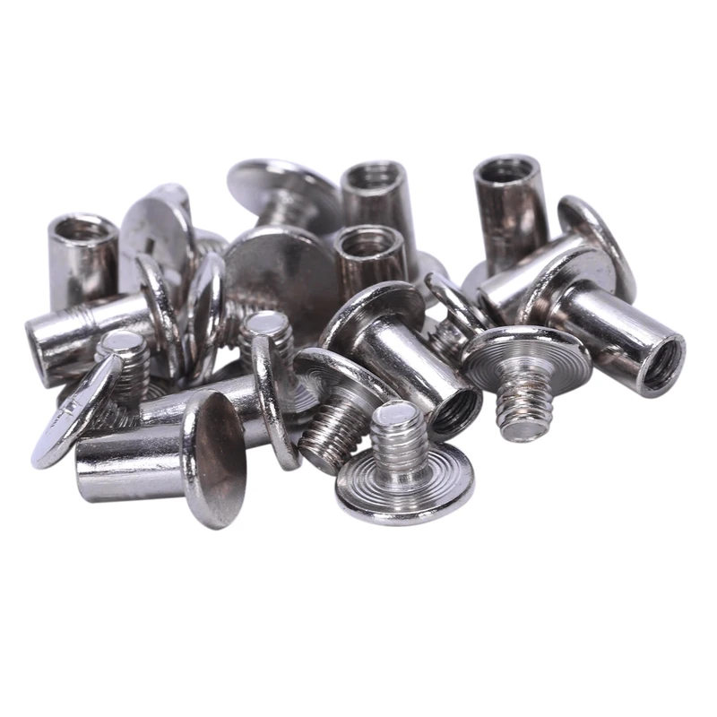 

Scrapbook 5mm x 8mm Nickel-plated Binding Post Screw 10pcs