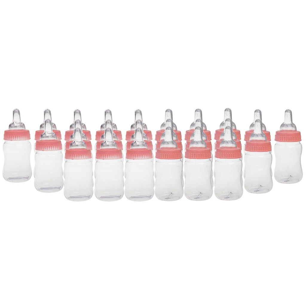 

Pack Of 12PCS Mini Feeding Bottles Baby Shower Party Favor Birthday Party Decor Party Supplies -Pink