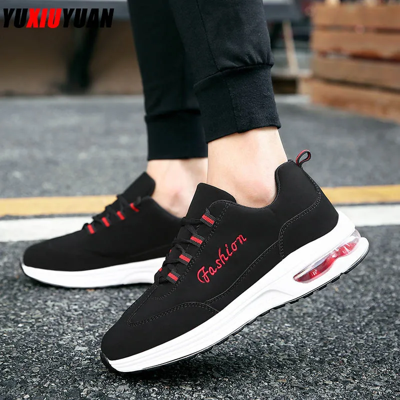 

Fashion Men Mesh (Air mesh) Wear Resistant Lace-Up Outdoor Running Shoes 2019 Casual Solid Ultralight Sport Sneakers