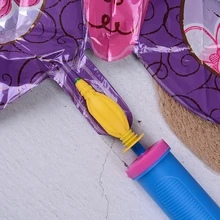 1Pcs שימושי נייד בלון משאבת Baloons צעצועים מתנפחים רדיד אוויר בלון משאבת יד(China)