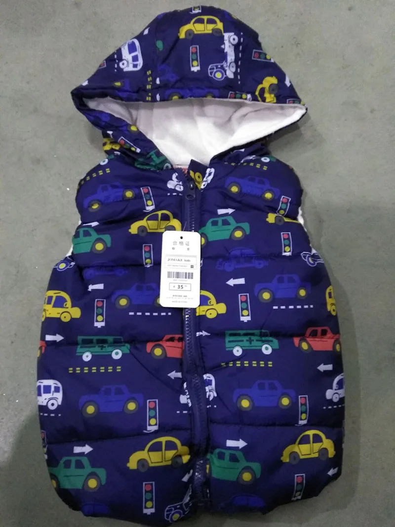 Autumn Winter Girls Vests Children's Cotton Warm Coat Baby Boy Dinosaur Hooded Waistcoat Kids Cartoon Cute Outerwear Clothing Outerwear & Coats luxury