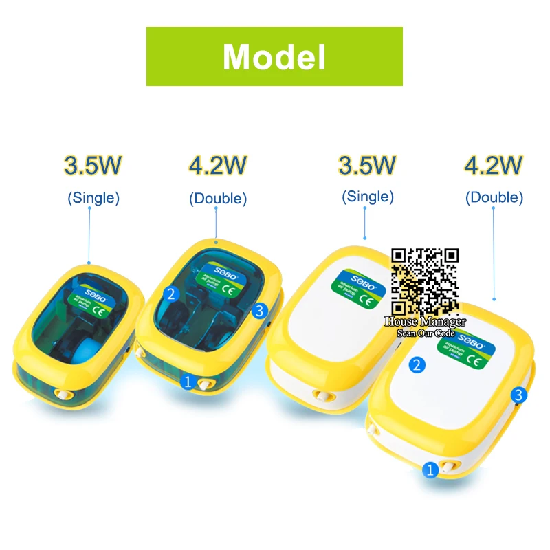 

Fish Tank Air Pump Compressor Aquarium increase Oxygen,Single Double Air Outlets for fish Tank Aerator Aquarium, Air Bubble pump