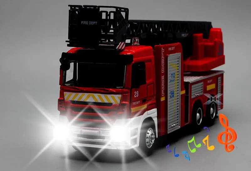 modello di auto Diecast POMPIERI TRUCK FIRE DEPARTMENT 12 CM metallo