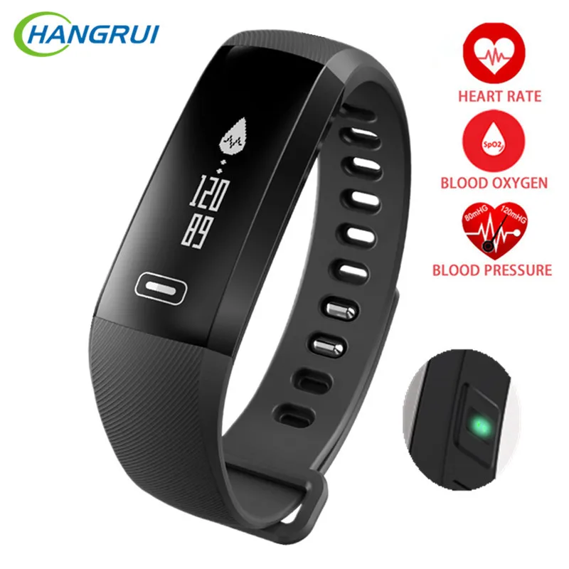 

HANGRUI R5 Pro Smart Watches Blood Pressure Heart Rate Monitor Smart Bracelet Fitness Tracker Step Counters Oximeter Smart Band