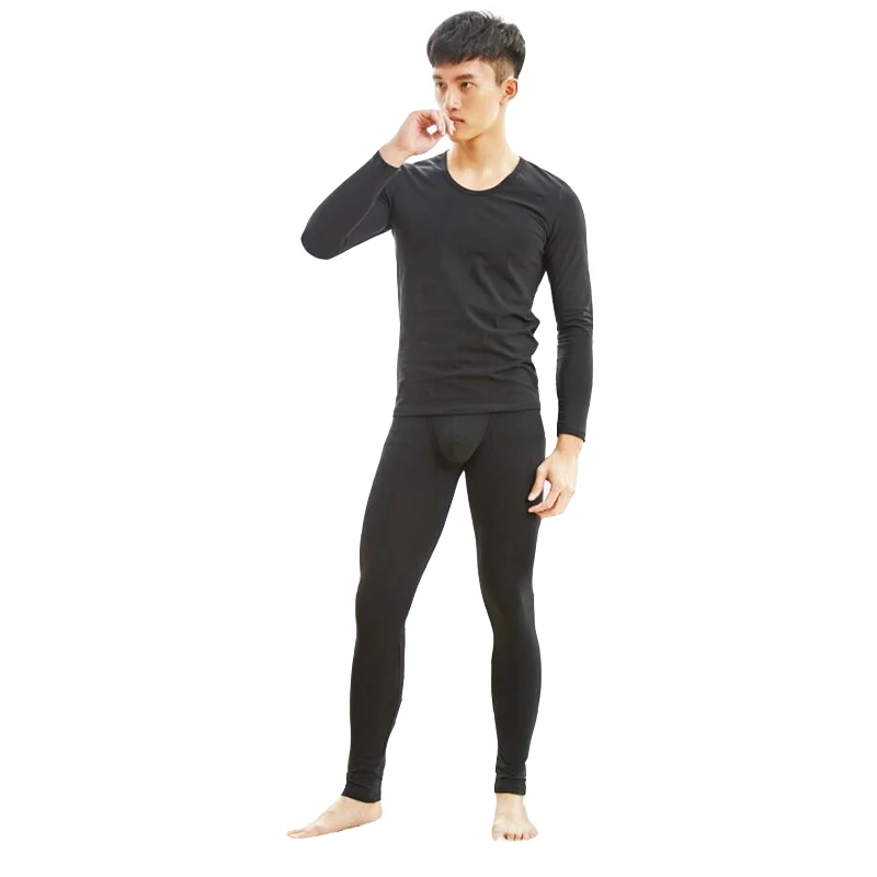 KWAN.Z thermal underwear for men cotton long johns thin men's underwear ...