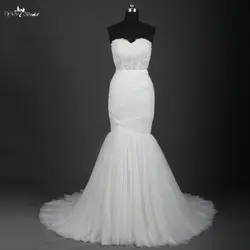 TW0191 новый дизайн с открытыми плечами кружева Русалка Vestido De Noiva Praia