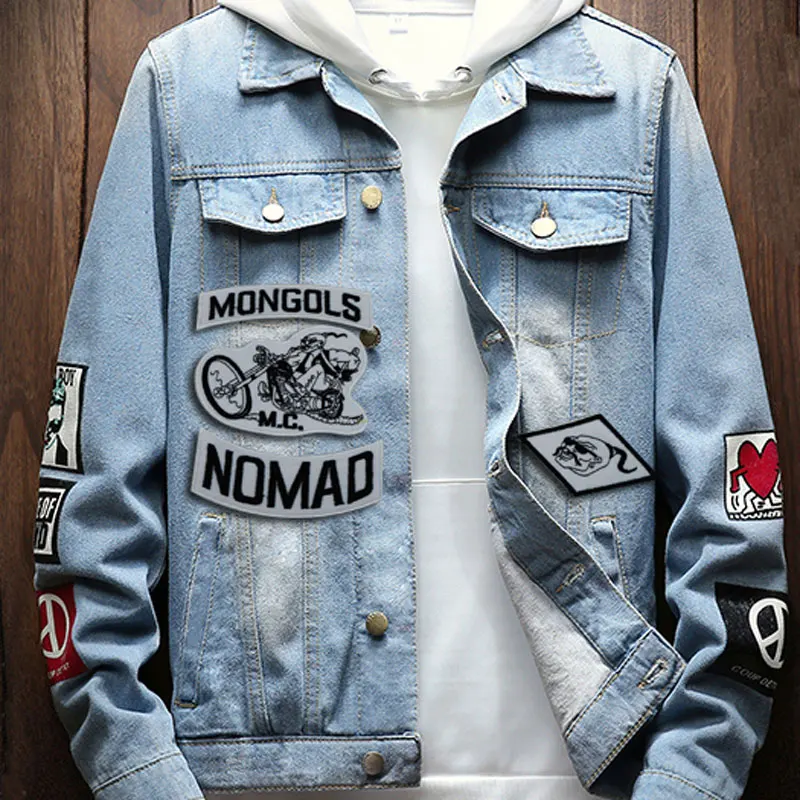 MONGOLS NOMAD patch Embroidered punk biker Patches Clothes Stickers Apparel Accessories Badge